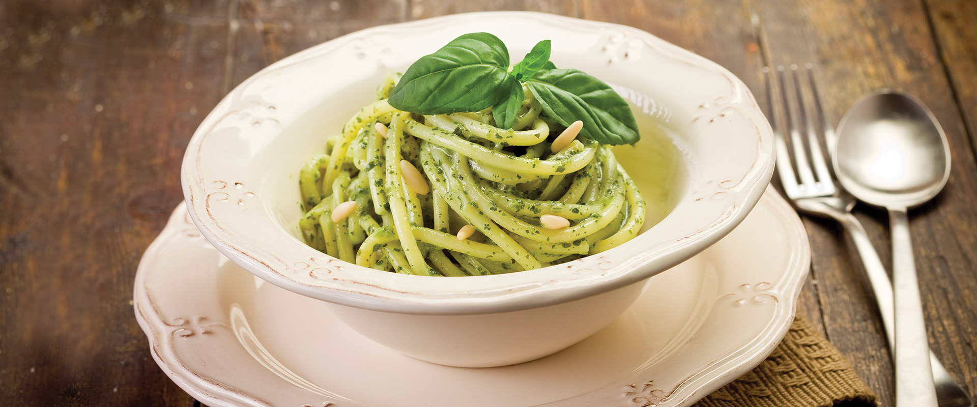 Spaghetti mit Pesto PastaRezepte Fratelli Carli DE