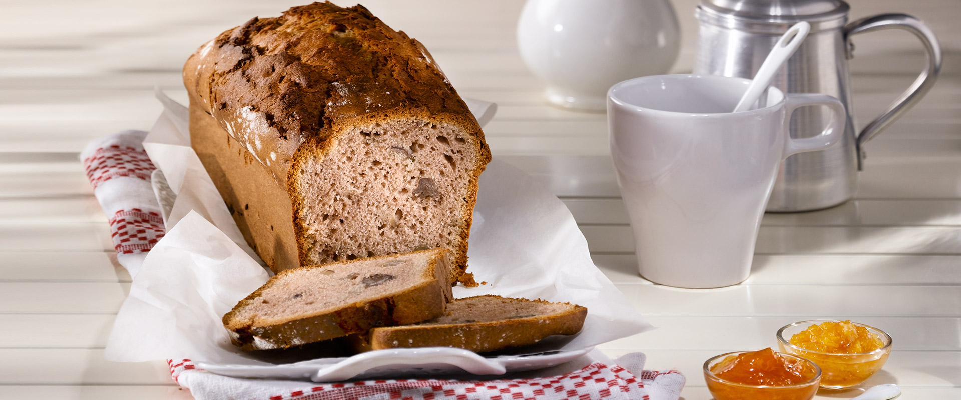 Plumcake all’olio di oliva con marrons glacé