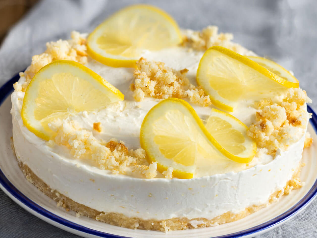 Cheesecake mit Zitrone und Amaretti