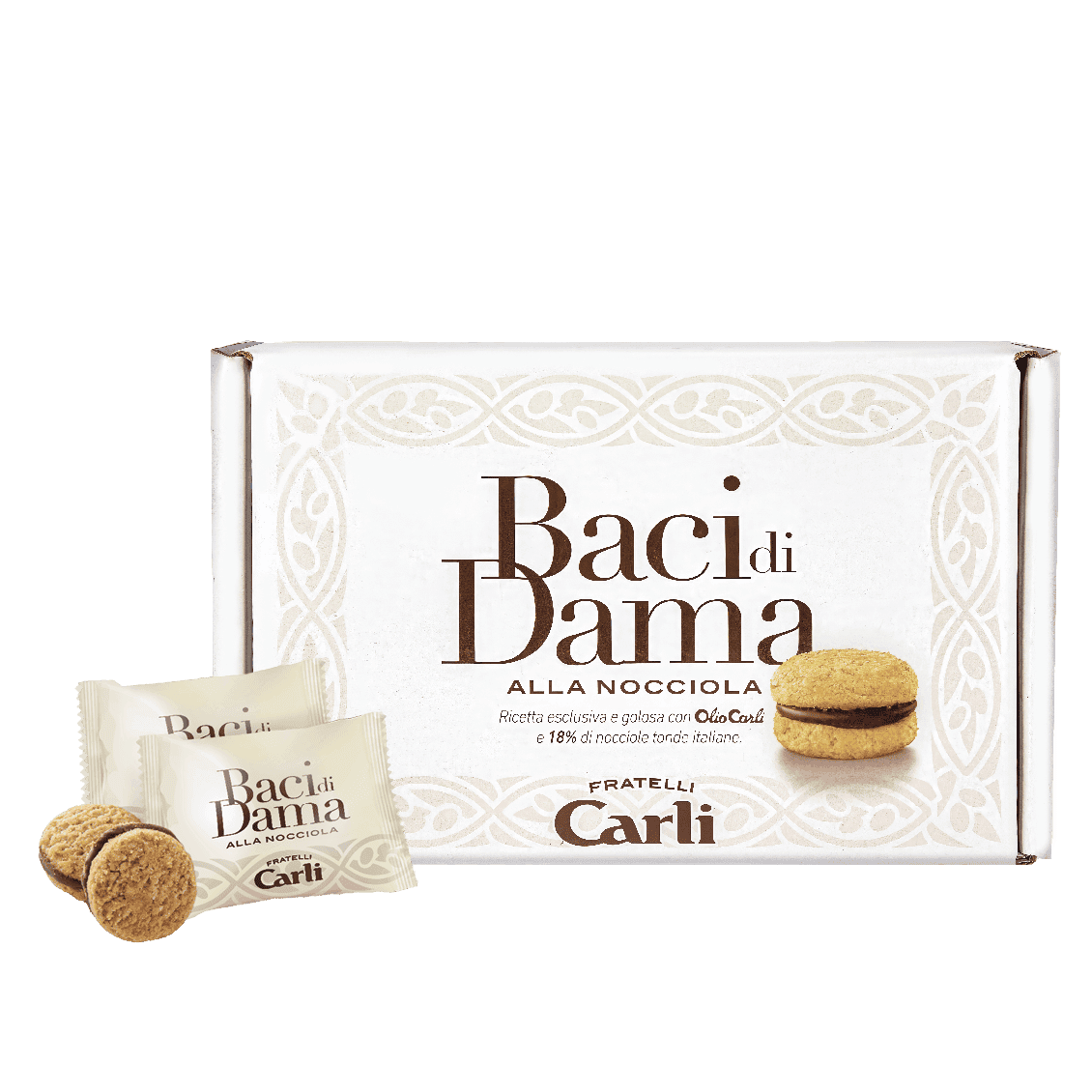 Packung Haselnuss-Baci-di-Dama Fratelli Carli