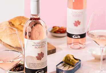 Aperitif unter Freunden mit Roséwein