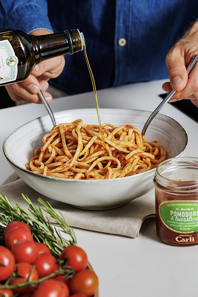 pates avec sauce tomate