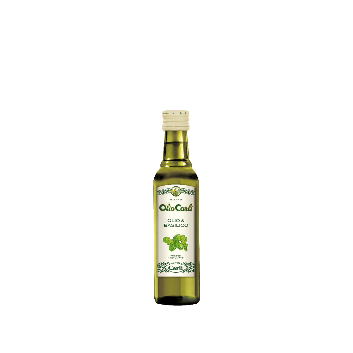 Bottiglia di Olio & basiico Fratelli Carli