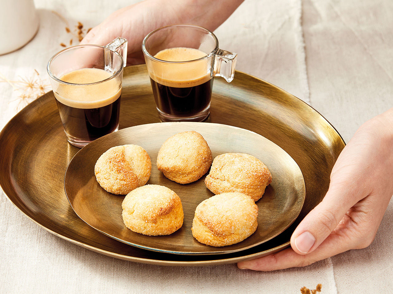 Amaretti mit Kaffee