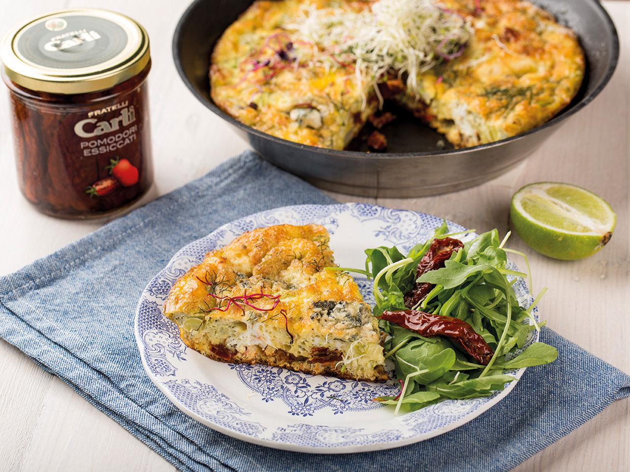 Tarte mit getrockneten Tomaten