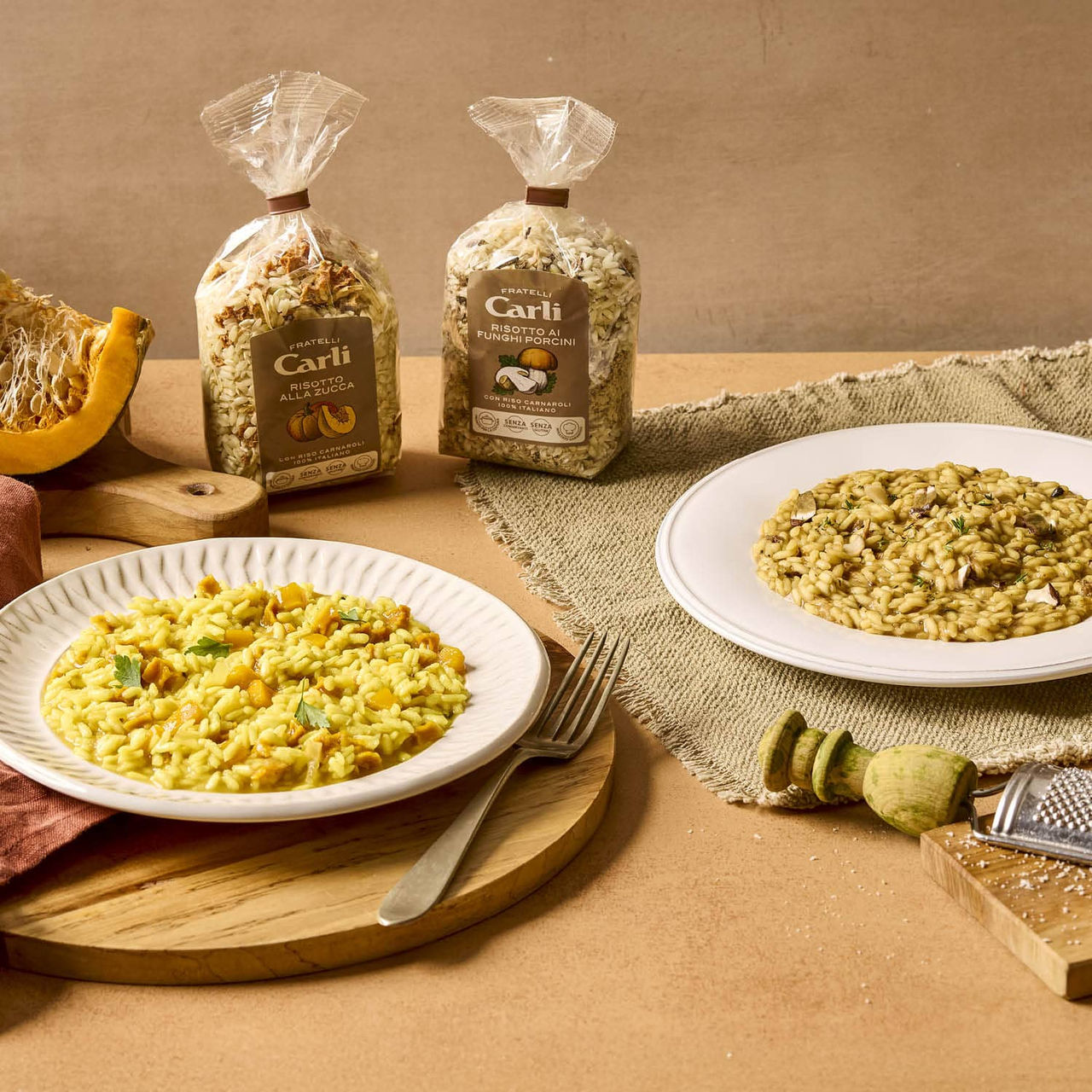 Pfanne mit Risotto