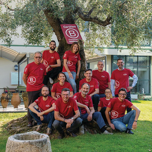 Das gesamte Team des Nachhaltigkeitskomitees von Fratelli Carli